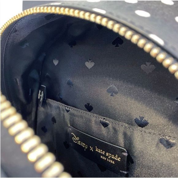Kate Spade X Disney Minnie Mouse Polka Dots Dot Backpack Black New - Picture 5 of 10